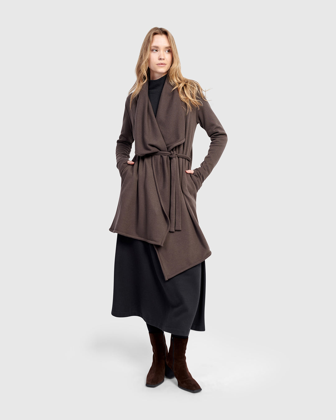 Urban Cloud Wrap Cardigan, Mocha