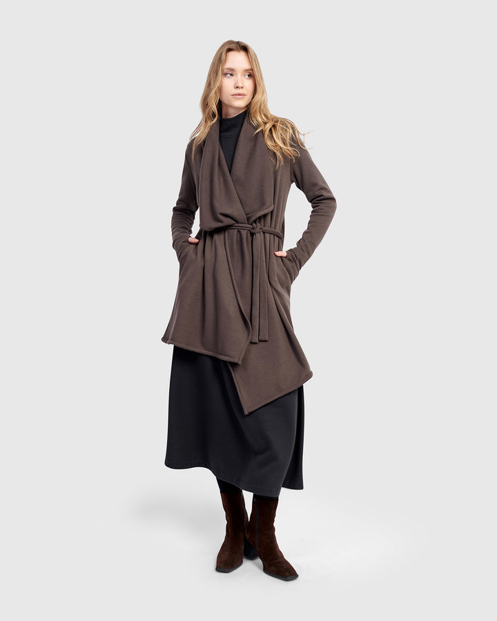 Urban Cloud Wrap Cardigan, Mocha