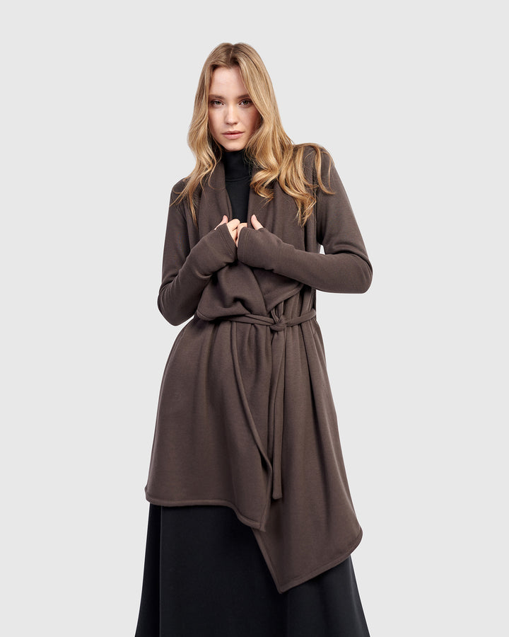 Urban Cloud Wrap Cardigan, Mocha