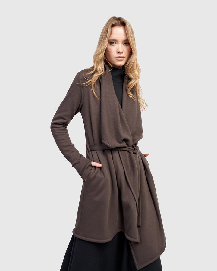 Urban Cloud Wrap Cardigan, Mocha