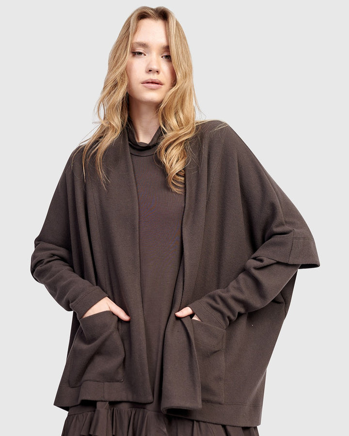 Urban Cloud Nestle Cardigan, Mocha