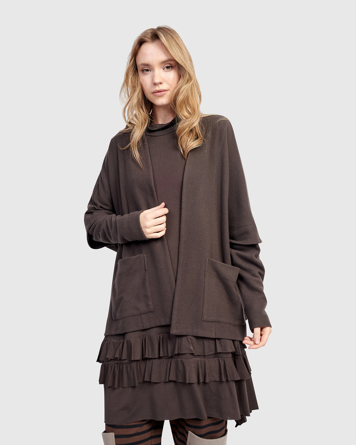 Urban Cloud Nestle Cardigan, Mocha