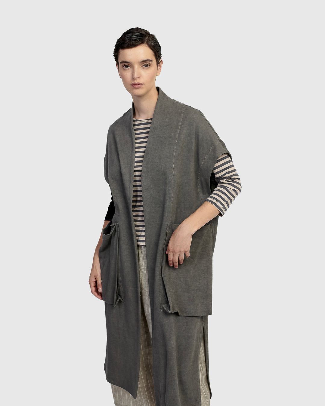 Urban Berlin Duster Jacket, Grey