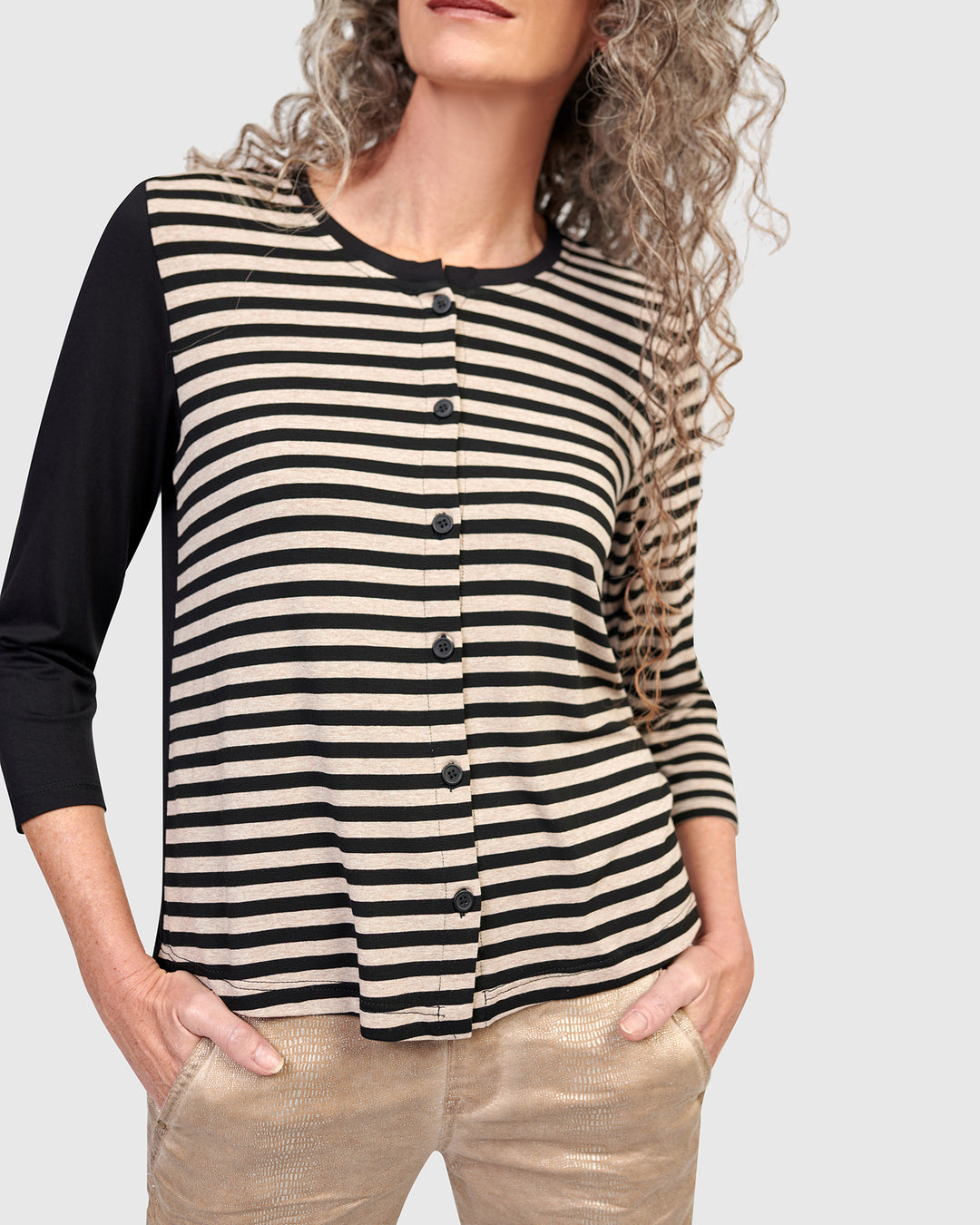 Urban Vancouver Crew Cardigan, Stripes