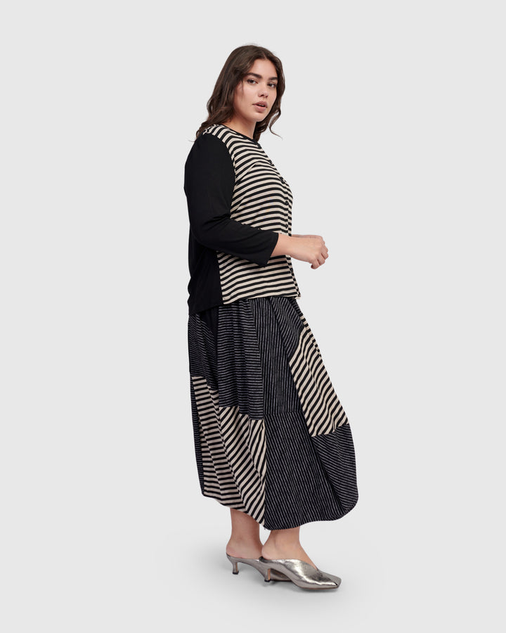 Urban Johannesburg Cocoon Skirt, Stripes