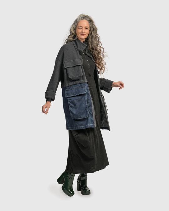 Urban Strut Boxy Coat, Denim main image 1