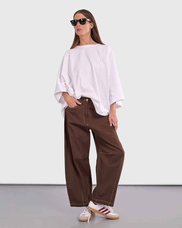 Go-To Barrel Pants, Pecan