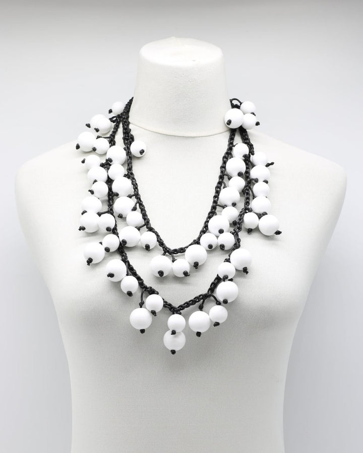 Berry Beads Necklace, White