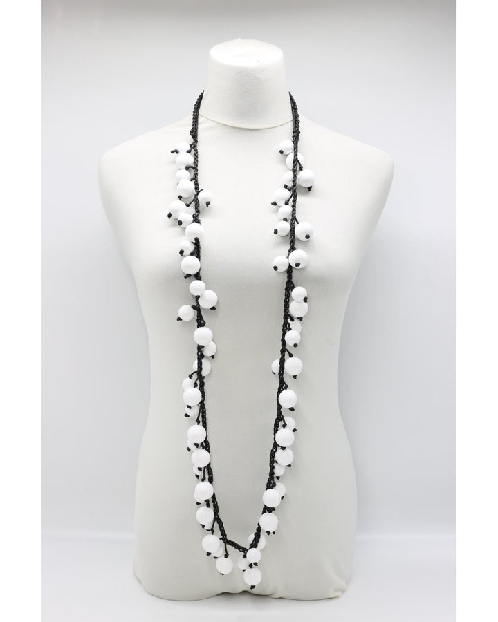 Berry Beads Necklace, White