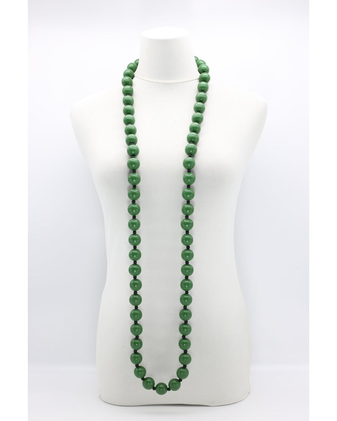 Round Beads Strand Necklace, Green