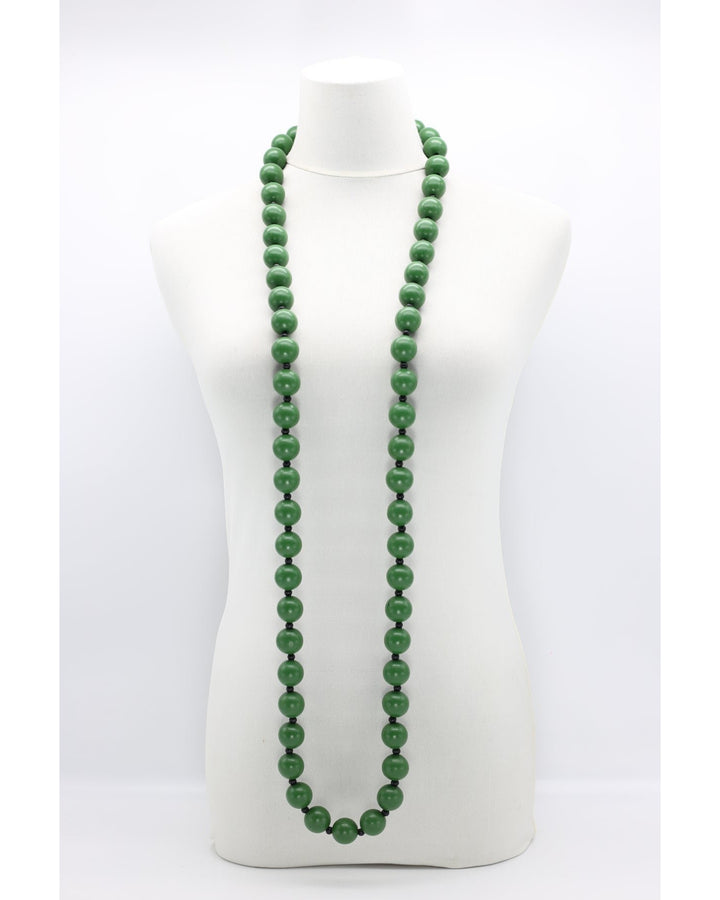 Round Beads Strand Necklace, Green