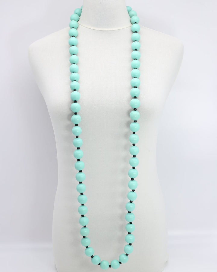 Round Beads Necklace, Turquoise