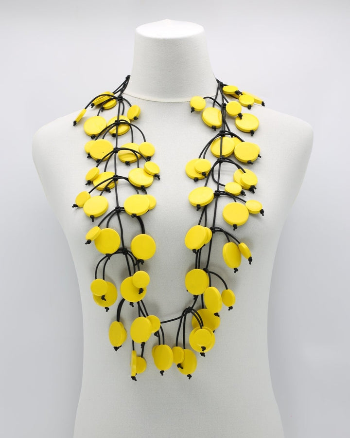 Branches Coin Necklace, Yellow