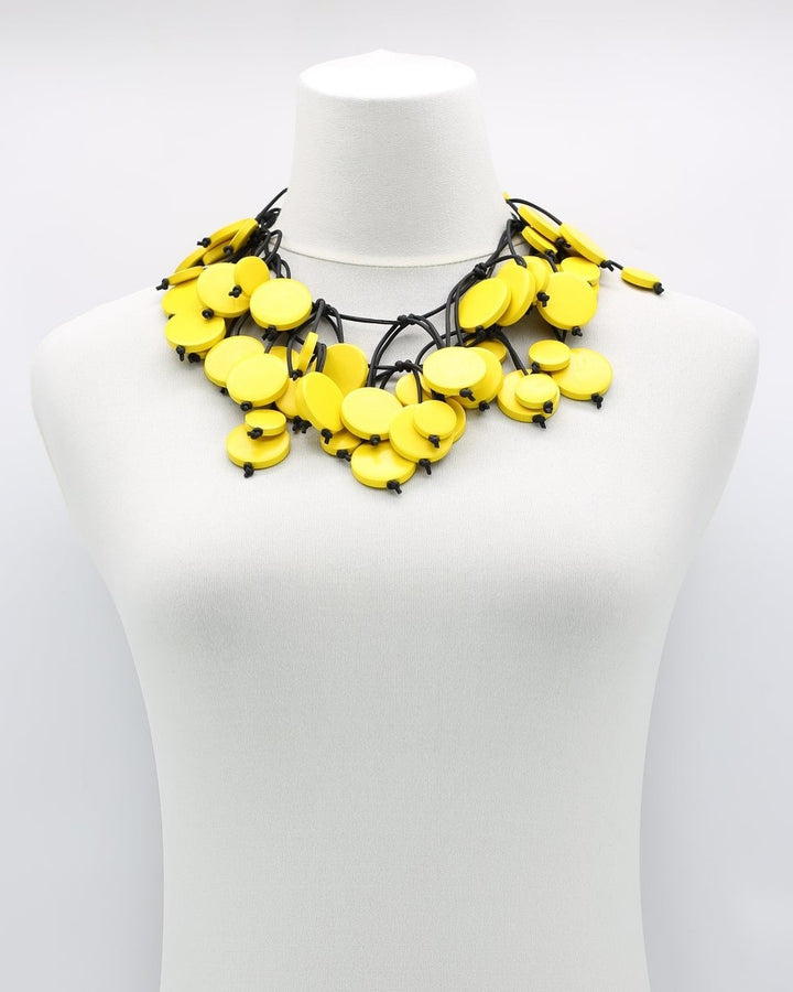 Branches Coin Necklace, Yellow