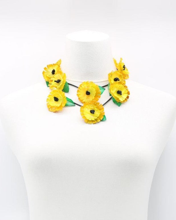 Sunflower Necklace, Yellow