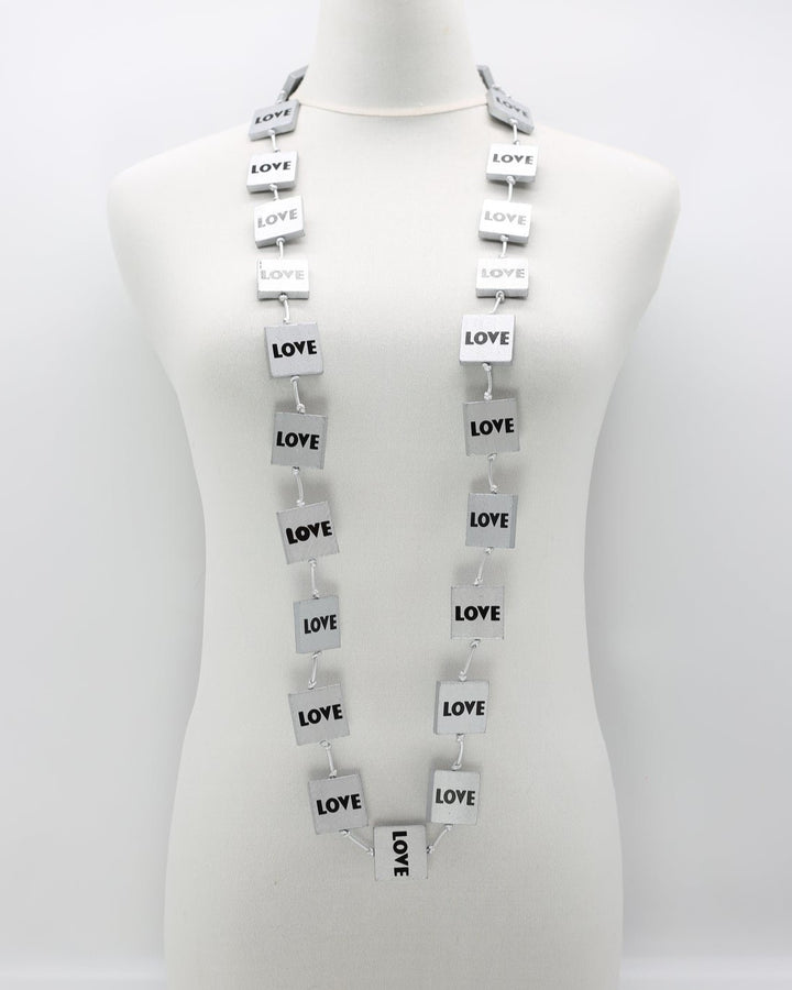 Love Squares Necklace, Silver