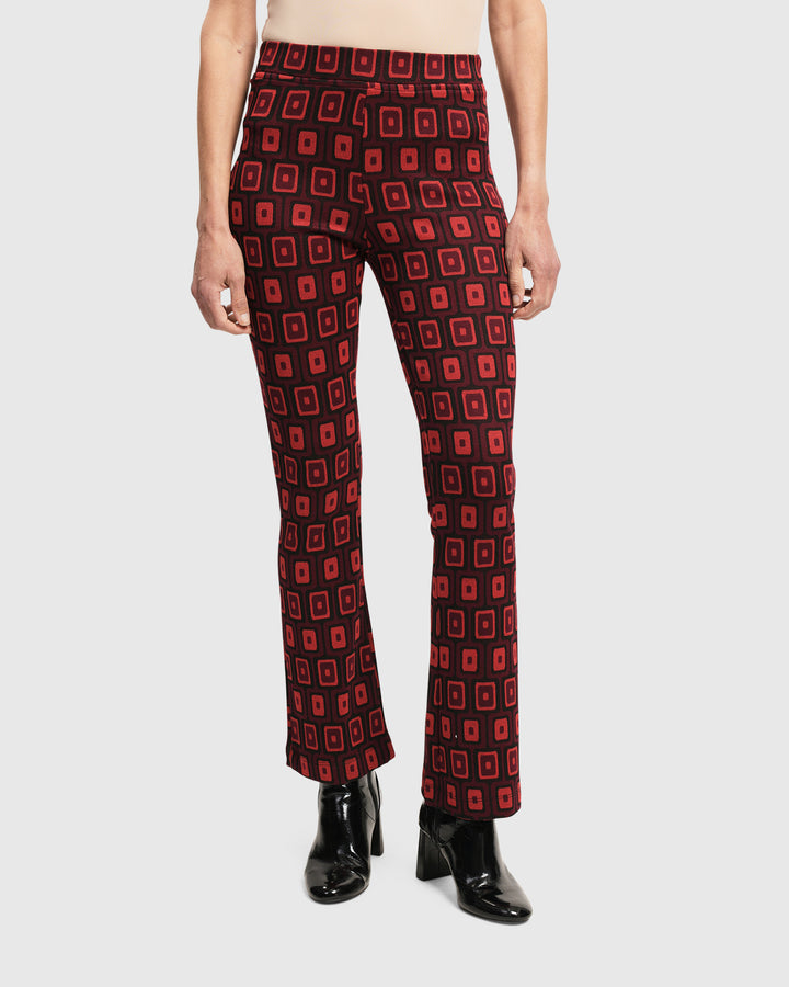 Dynamite Days Bell Bottom Pants, Red