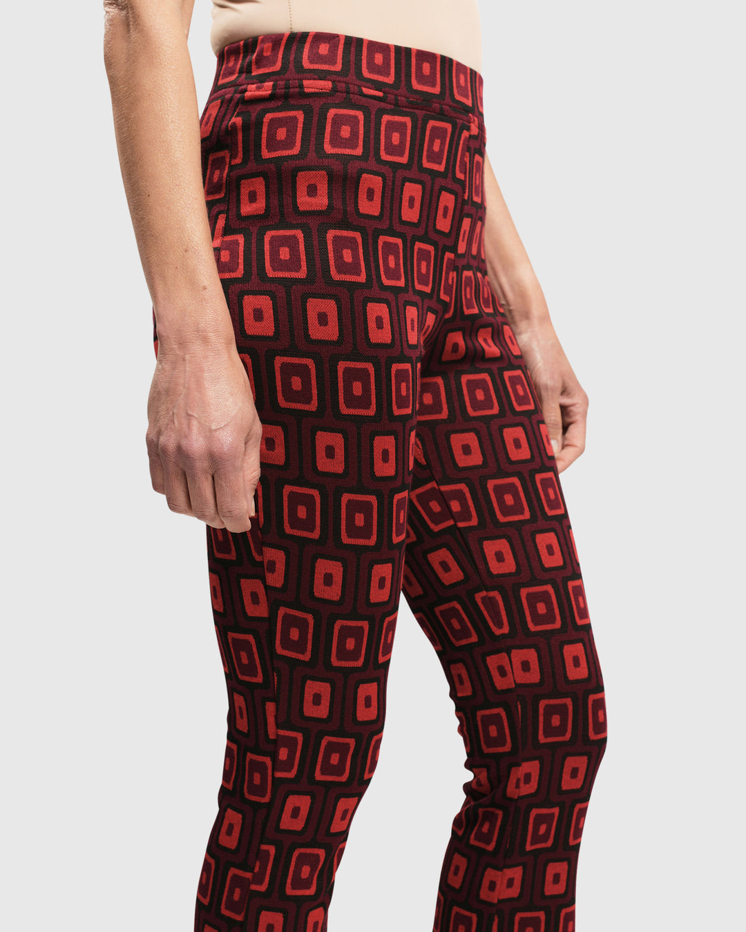 Dynamite Days Bell Bottom Pants, Red