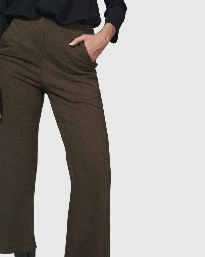 Essential Cropped Pants, Brown