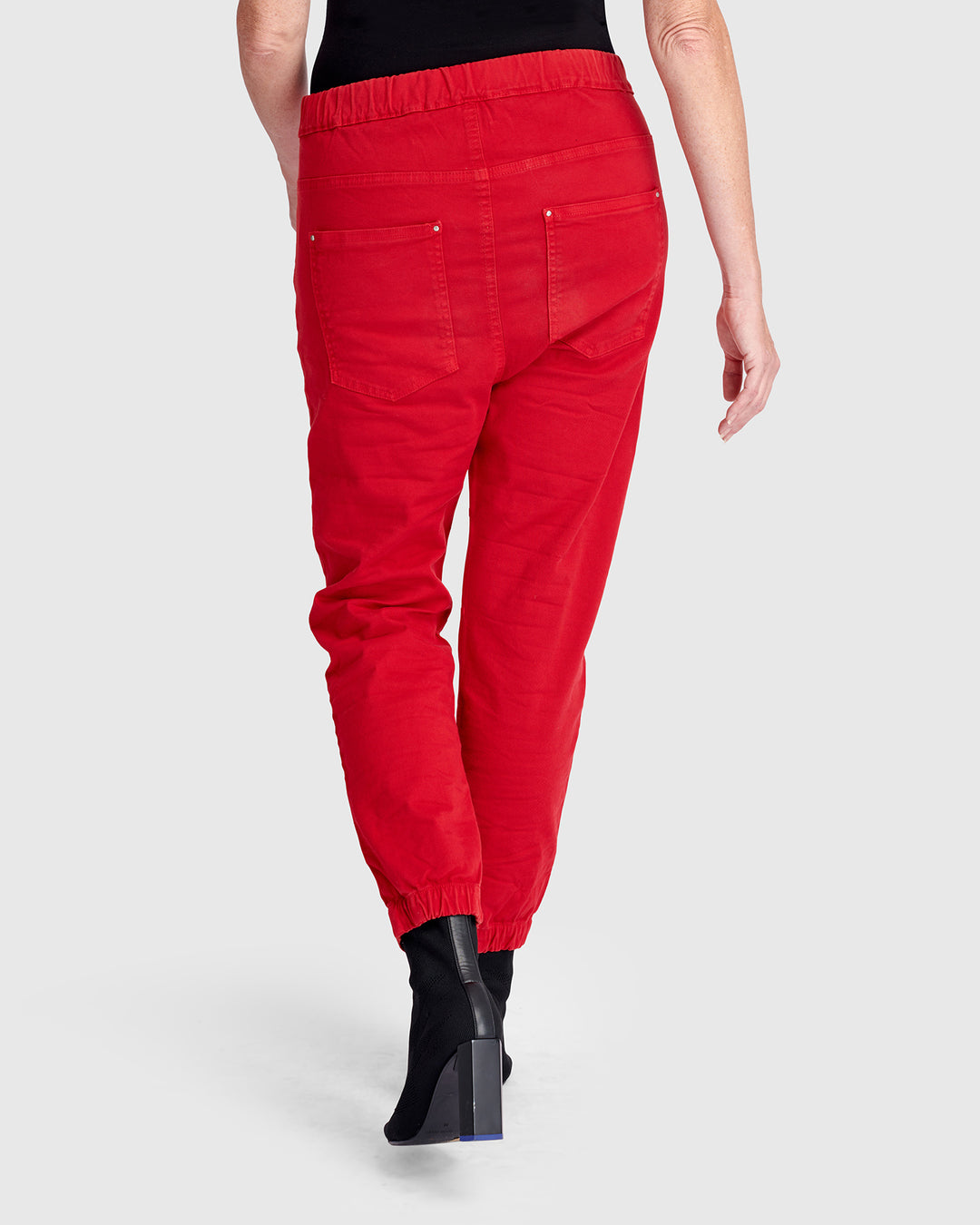 Weekend Boyfriend Jogger Jeans, Red