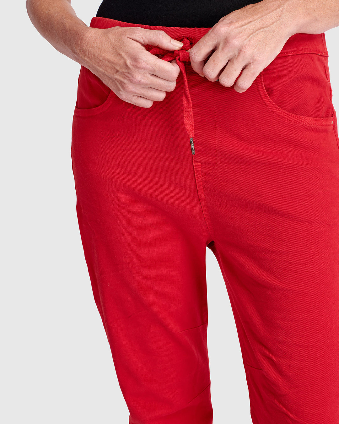 Weekend Boyfriend Jogger Jeans, Red