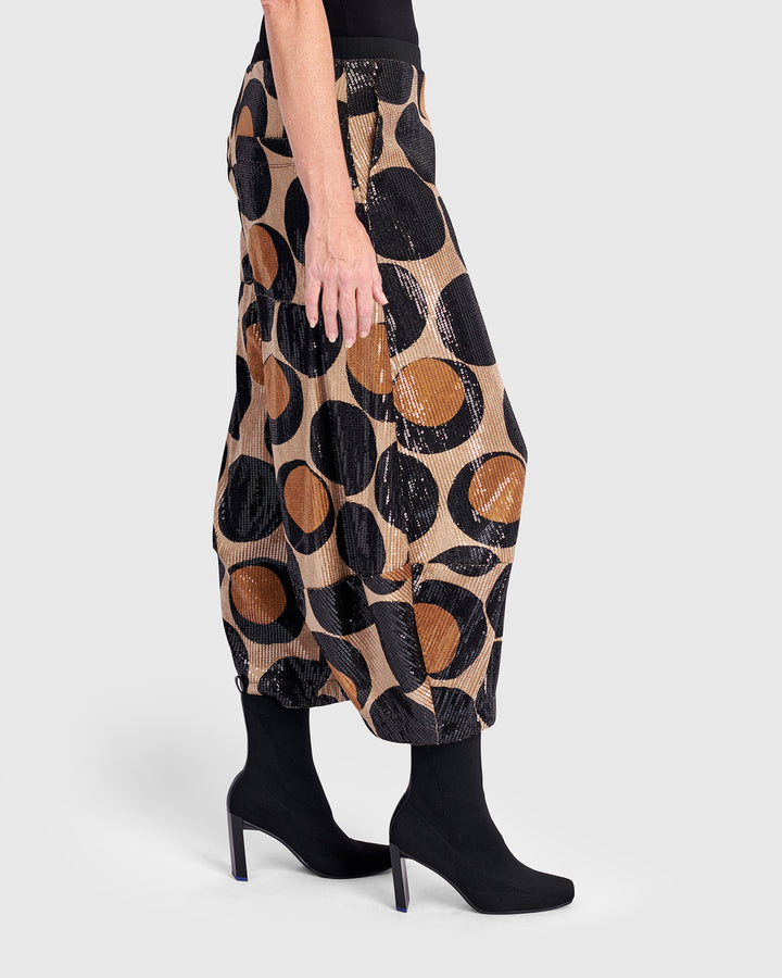 Shimmy Sequin Lantern Pants, Eclipse