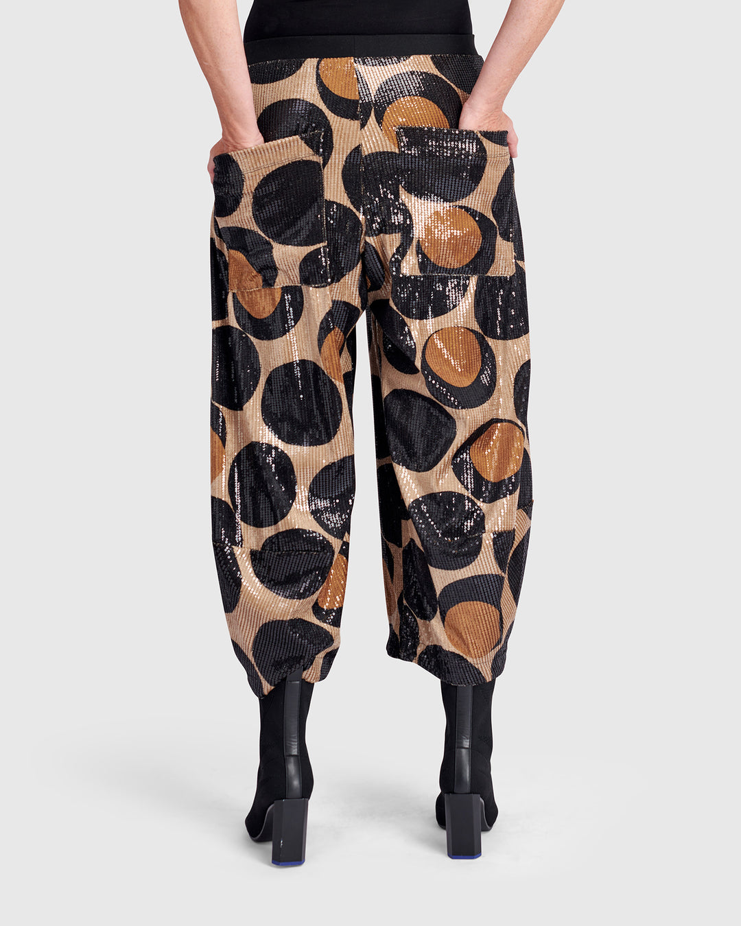 Shimmy Sequin Lantern Pants, Eclipse