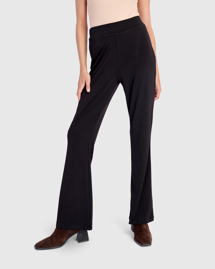 Essential Slinky Flare Pants, Black