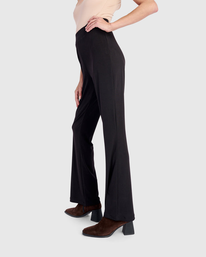 Essential Slinky Flare Pants, Black