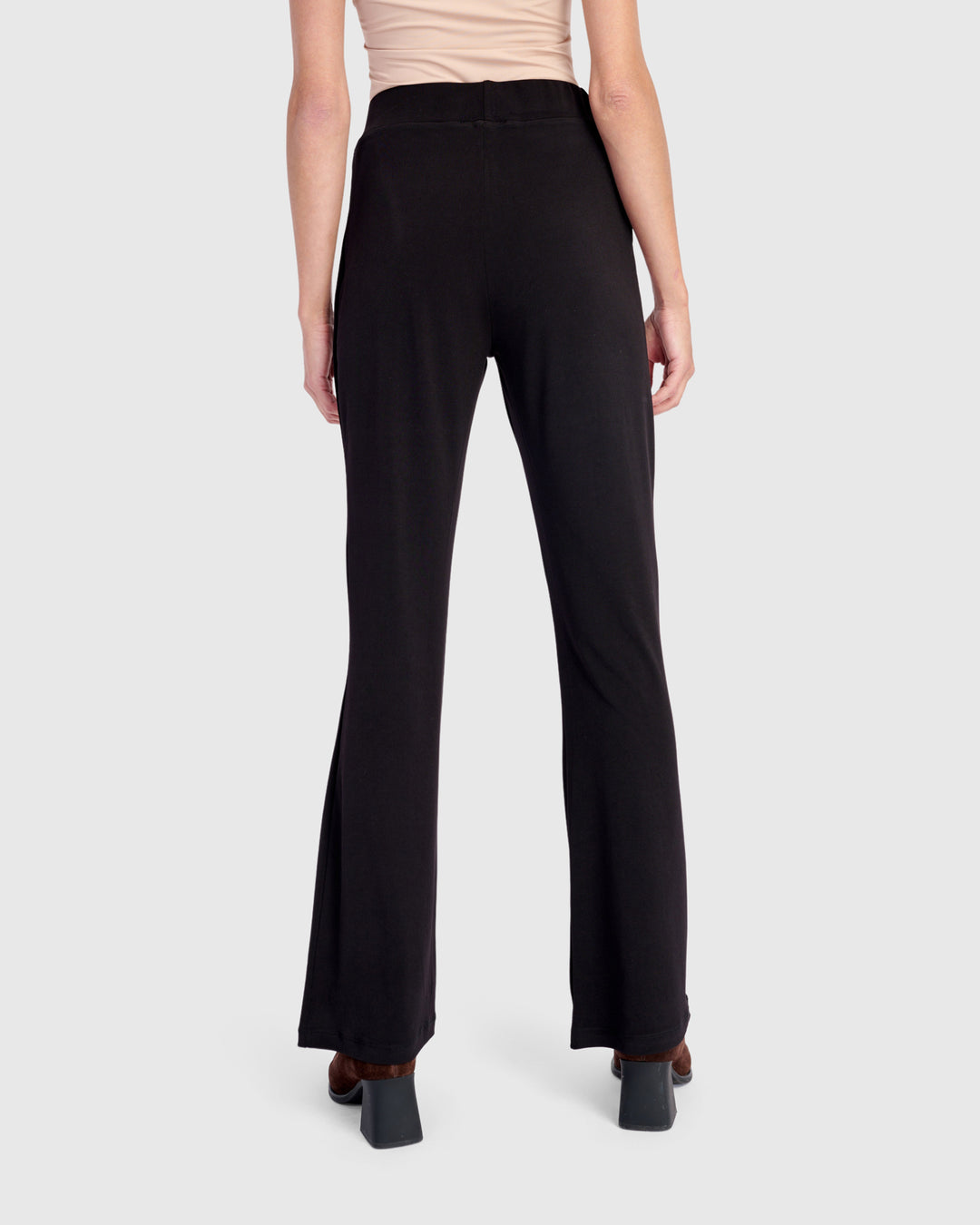 Essential Slinky Flare Pants, Black