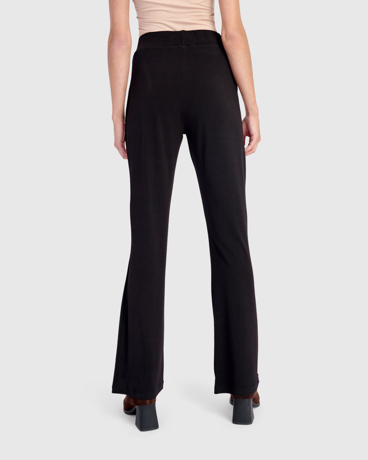 Essential Slinky Flare Pants, Black