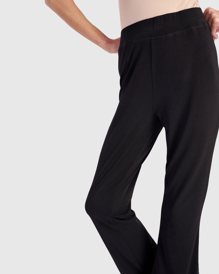 Essential Slinky Flare Pants, Black