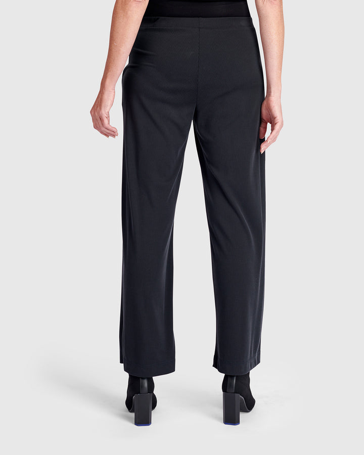 Essential Cupro Relaxed Pants, Black