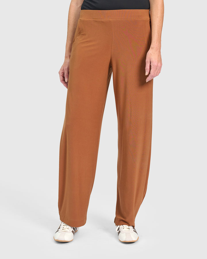 Essential Slinky Flow Pants, Caramel