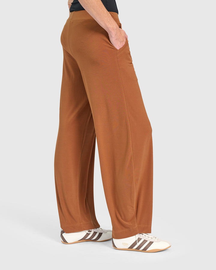 Essential Slinky Flow Pants, Caramel