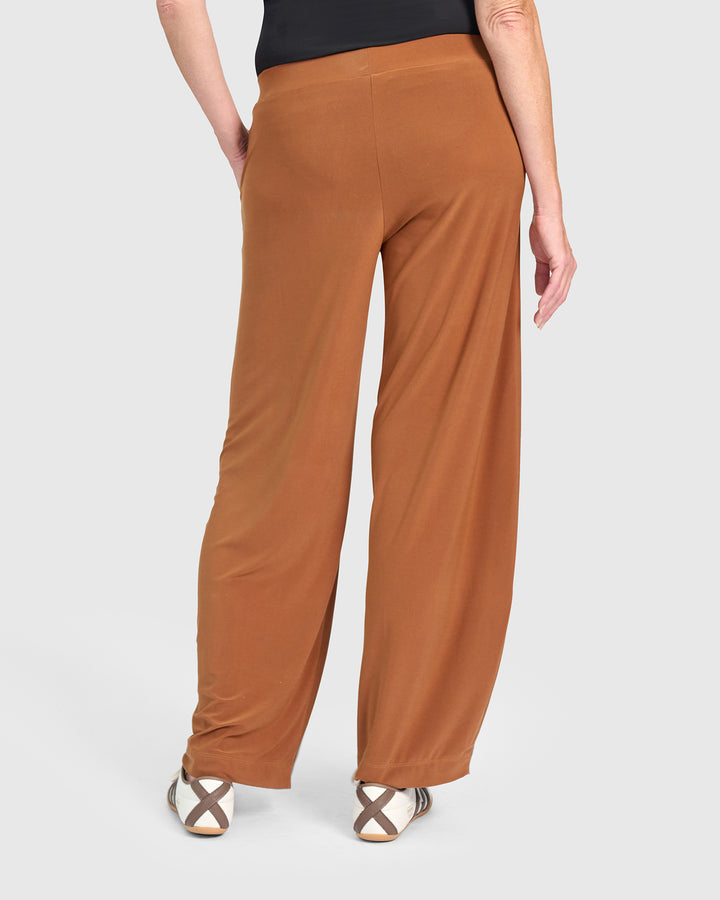 Essential Slinky Flow Pants, Caramel