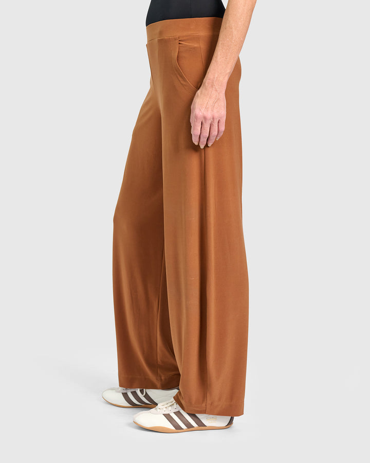 Essential Slinky Flow Pants, Caramel
