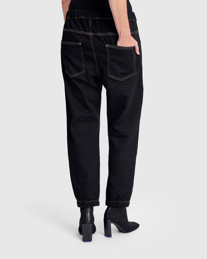 Weekend Boyfriend Jogger Jeans, Black