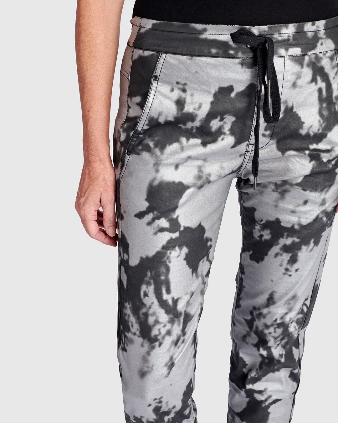 Splatter Iconic Stretch Jeans, Fog