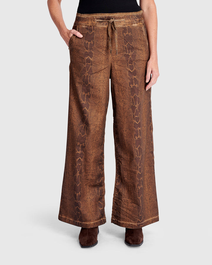Python Wide Leg Stretch Jeans, Boa