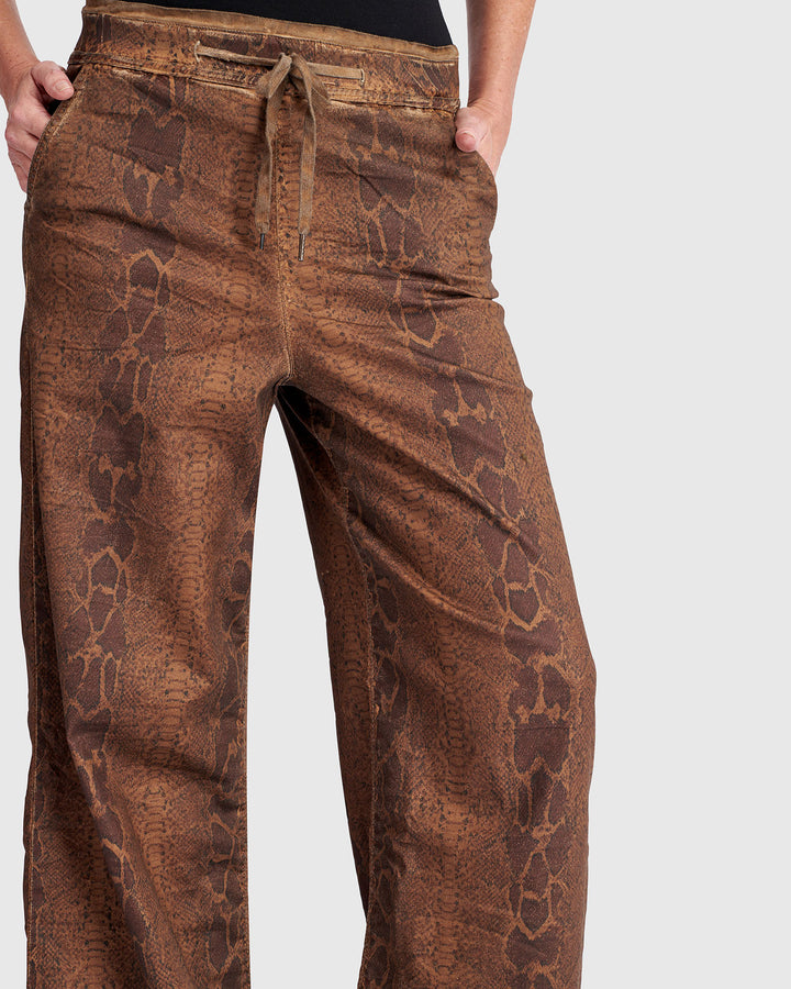 Python Wide Leg Stretch Jeans, Boa