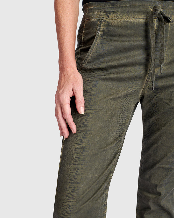 Washed Iconic Stretch Jeans, Green