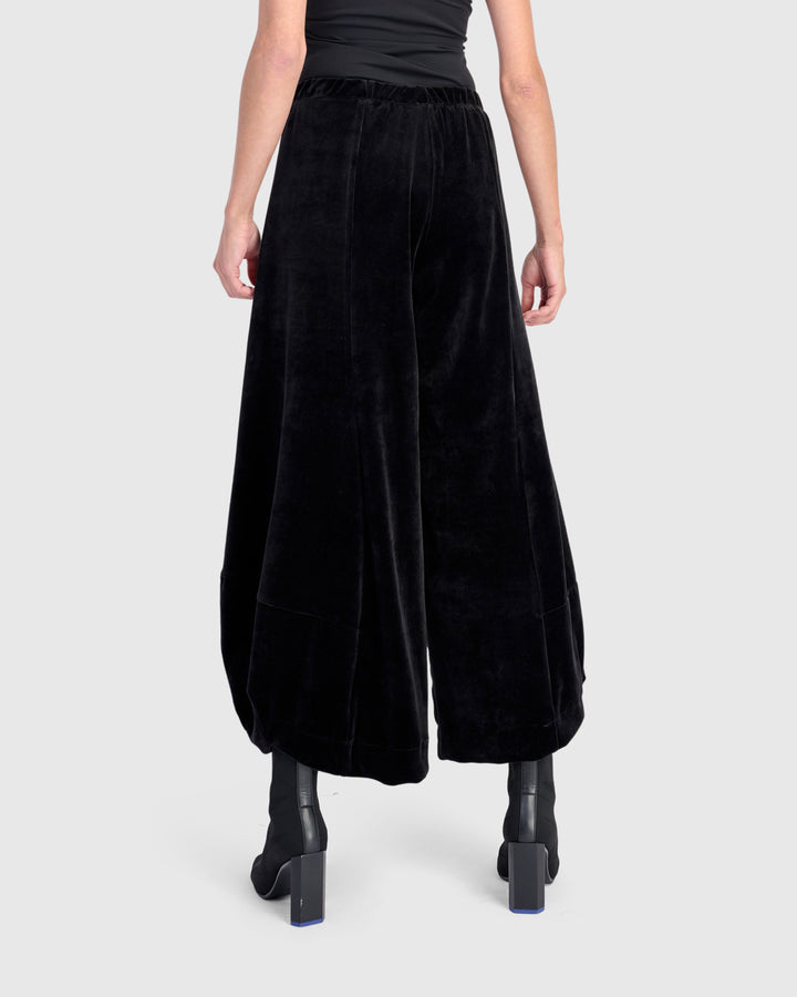 Everyday Velvet Punto Pants, Black