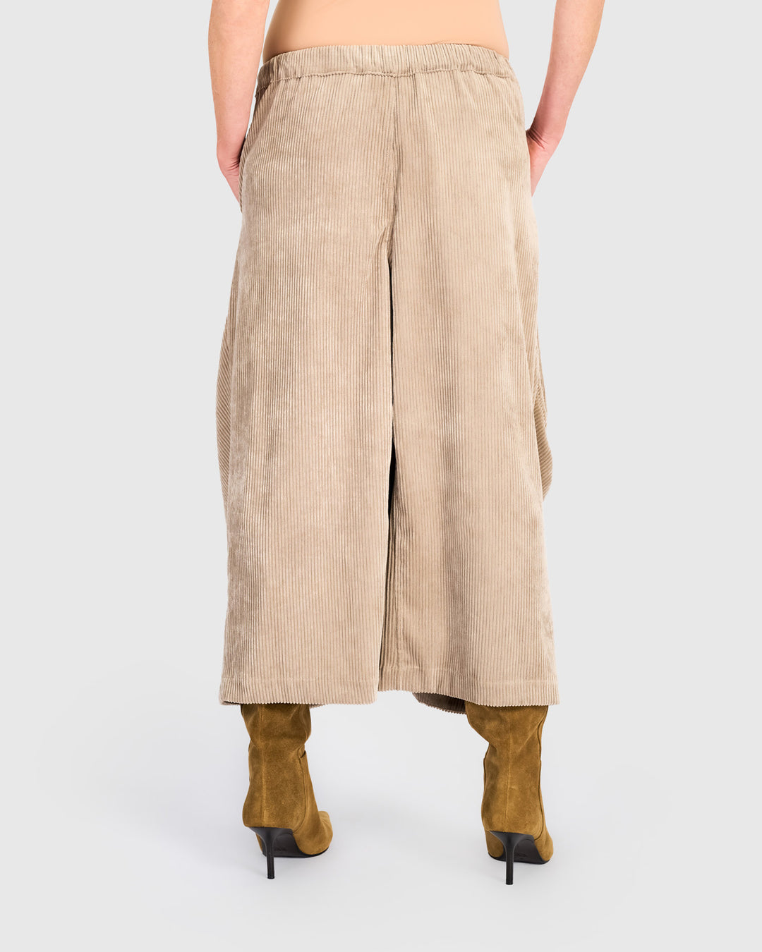 Cord Harem Pockets Pants, Sand
