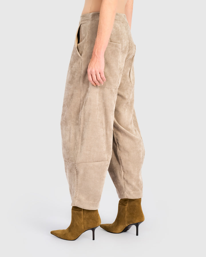 Cord Easy Lantern Pants, Sand