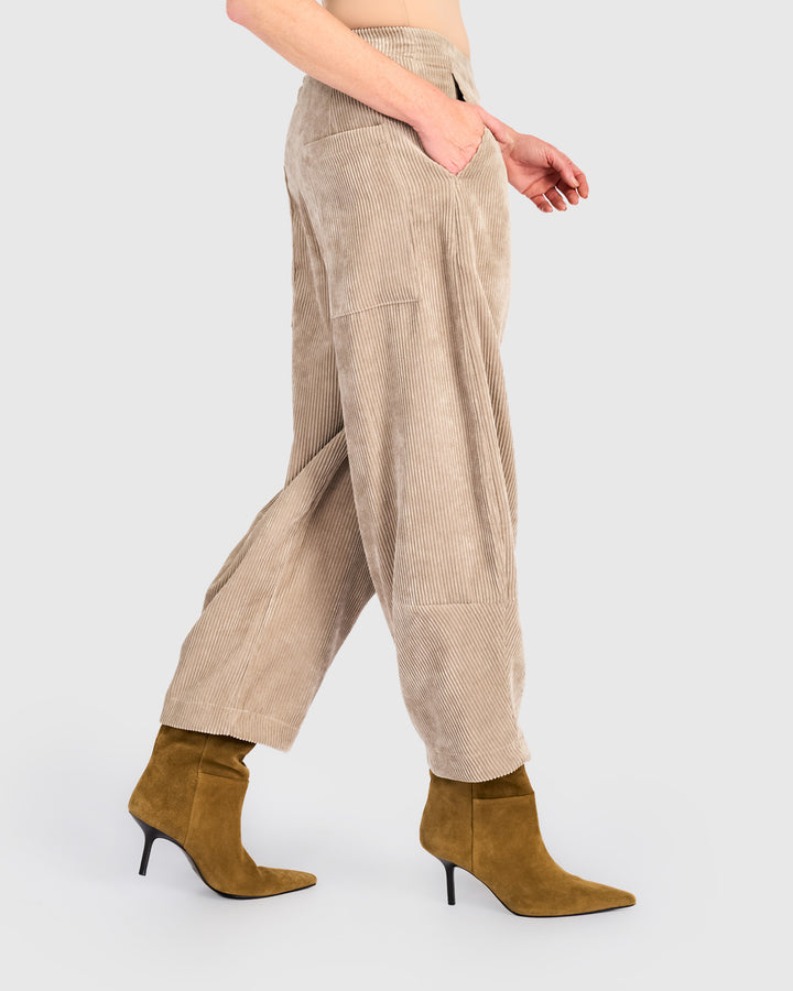 Cord Easy Lantern Pants, Sand