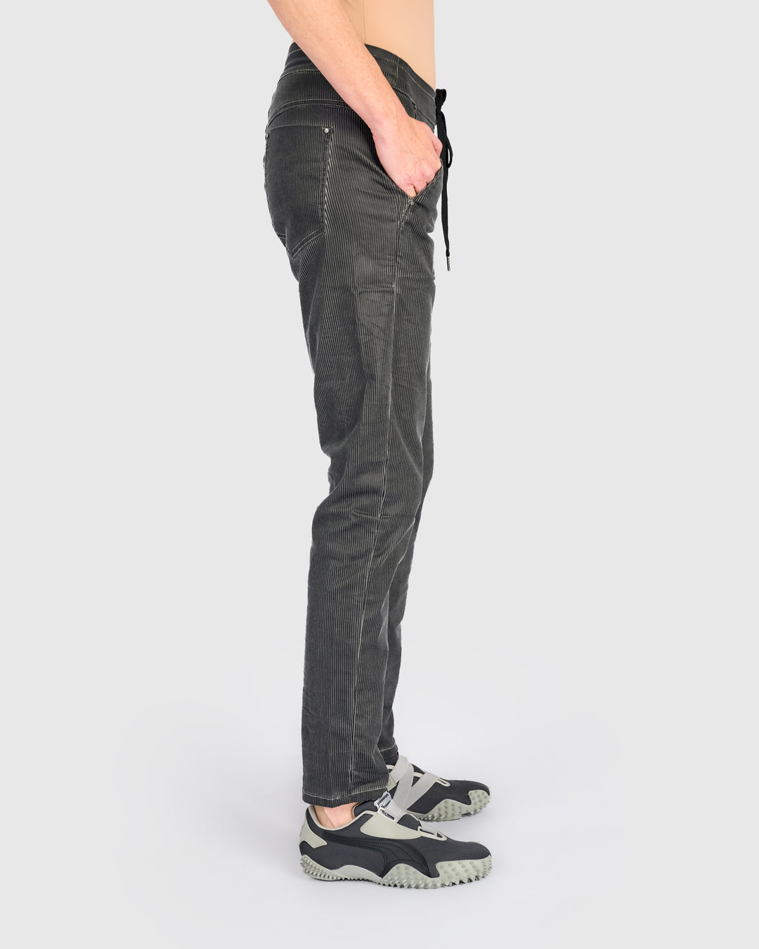 Pinstripe Iconic Stretch Jeans, Carbon