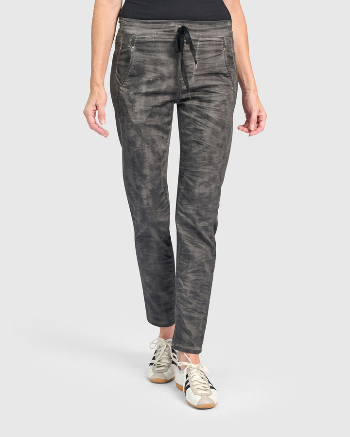 Stone Wash Iconic Stretch Jeans, Smoke