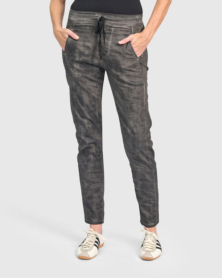 Stone Wash Iconic Stretch Jeans, Smoke