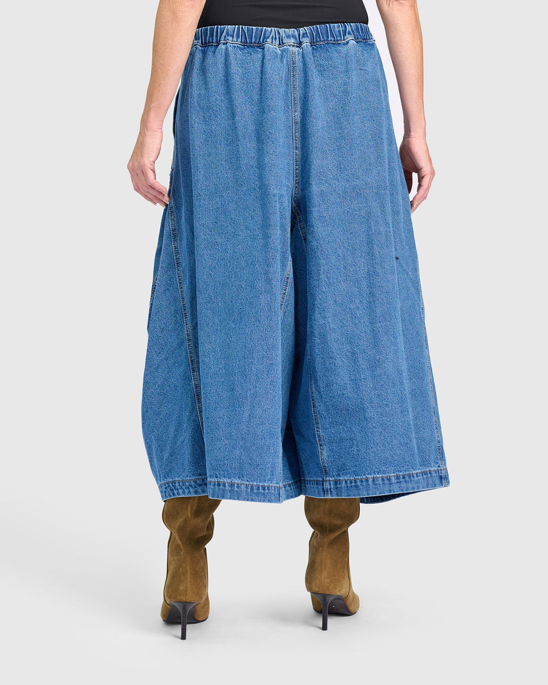 Denim Harem Pockets Pants, Denim